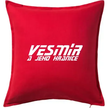 Polštář Vesmír a jeho hranice - Polštář 50x50 - 50x50 - Pouze potah ( Červená )