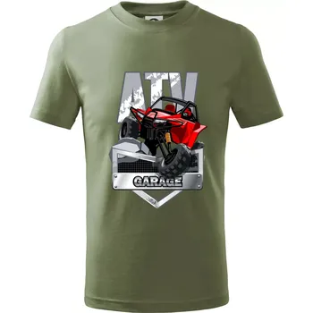 Chlapecké oblečení ATV garage - Tričko dětské bavlněné - 104-110cm / 3-4 roky ( Khaki )
