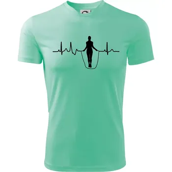 Chlapecké tričko EKG švihadlo - Dětské triko sportovní (dresovina) - 122 cm/6 let ( Mátová )