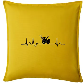 Polštář EKG sněžná fréza - Polštář 50x50 - 50x50 - Včetně výplně ( Žlutá )