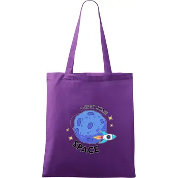 I need some space - Taška bavlněná - 42 x 38 cm ( Fialová )