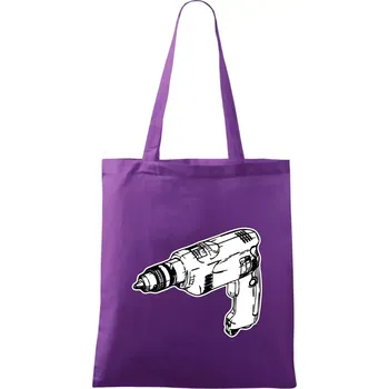 Nákupní taška Vrtačka kreslená - Taška bavlněná - 42 x 38 cm ( Fialová )