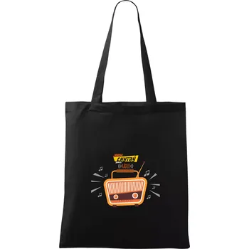 Nákupní taška Jsem chytrý jako rádio barevné - Taška bavlněná - 42 x 38 cm ( Černá )