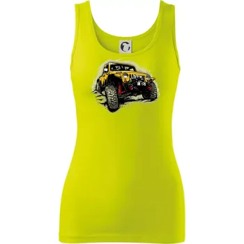 Dámské tričko Žlutý offroad s navijákem - Dámské tílko - XS ( Limetková )