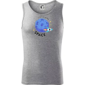 I need some space - Tílko pánské Core - XL ( Tmavě šedý melír )