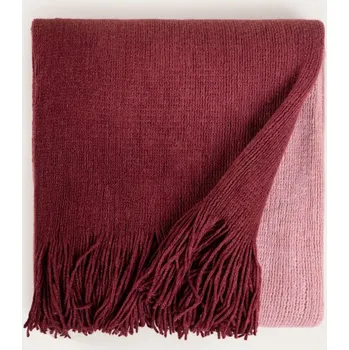 Přehoz na lůžko Deka FINNS bordó s třásněmi 241714