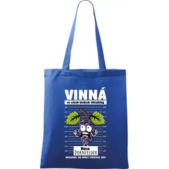 Nákupní taška Vinná réva odsouzena Dornfelder - Taška bavlněná - 42 x 38 cm ( Královská modrá )