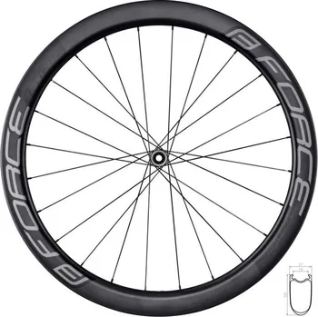 Zapletené kolo Force Team SP Karbon Disc 50 přední 24 děr 100 x 12 mm