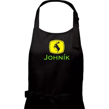 Kuchyňská zástěra Johník - Dámská zástěra na vaření - Univerzální velikost ( Černá )