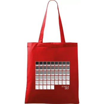 50 barevných odstínů šedi - Taška bavlněná - 42 x 38 cm ( Červená )