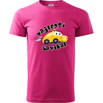 Pánské tričko Nejlepší taxikář kreslený - Klasické pánské triko vyšší gramáže - L ( Purpurová )