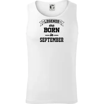 Legends are born in September - Tílko pánské Core - 2XL ( Bílá )