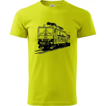 Pánské tričko Vlak 363 - Klasické pánské triko vyšší gramáže - XS ( Limetková )