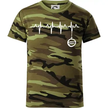 EKG Vánoční ozdoba - Dětské maskáčové triko - 146 cm/10 let ( Zelený maskáč )