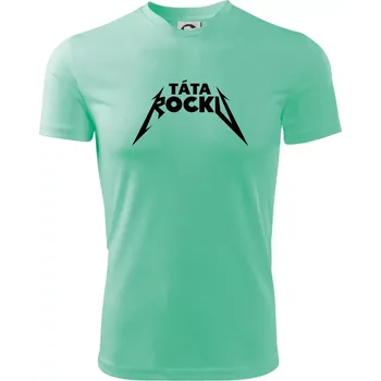 Pánské tričko Táta rocku metal - Pánské triko Fantasy sportovní (dresovina) - S ( Mátová )