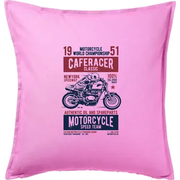 Polštář Caferacer Classic Race - Polštář 50x50 - 50x50 - Pouze potah ( Růžová )