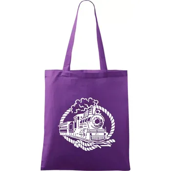 Lokomotiva lano - Taška bavlněná - 42 x 38 cm ( Fialová )