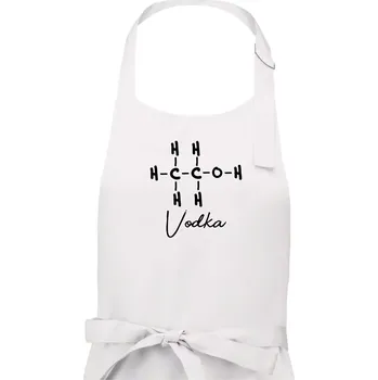 Kuchyňská zástěra Barová chemie - vodka - Dámská zástěra na vaření - Univerzální velikost ( Bílá )