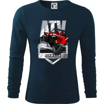 Pánské oblečení ATV garage - Triko s dlouhým rukávem FIT-T long sleeve - 3XL ( Námořní modrá (velmi tmavá - téměř černá) )