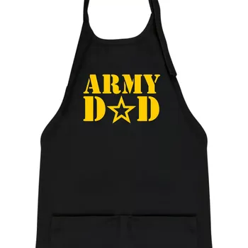 Kuchyňská zástěra Army dad - Dětská zástěra na vaření - Univerzální velikost ( Černá )