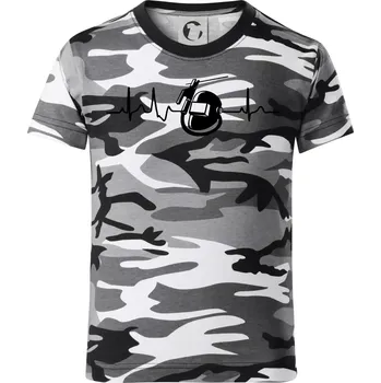 Chlapecké tričko EKG svářeč - Dětské maskáčové triko - 122 cm/6 let ( Šedý maskáč )