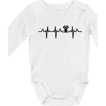 EKG otužování - Body kojenecké s dlouhým rukávem - Dlouhý r. 6-12 měs ( Bílá )