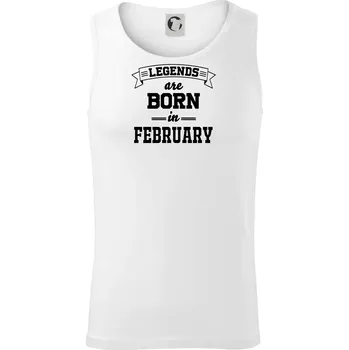 Pánské termoprádlo Legends are born in February - Tílko pánské Core - M ( Bílá )