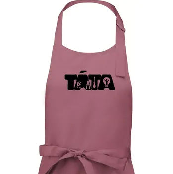 Kuchyňská zástěra Táta nápis - elektrikář - Pánská zástěra na vaření - Univerzální velikost ( Starorůžová )