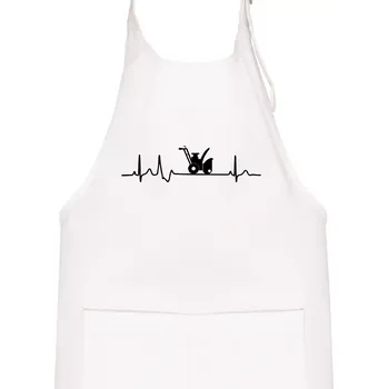 Kuchyňská zástěra EKG sněžná fréza - Dětská zástěra na vaření - Univerzální velikost ( Bílá )