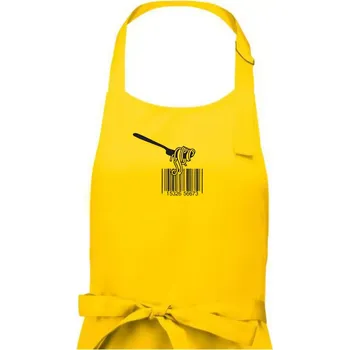 Kuchyňská zástěra Čárový kód pasta - Pánská zástěra na vaření - Univerzální velikost ( Žlutá )