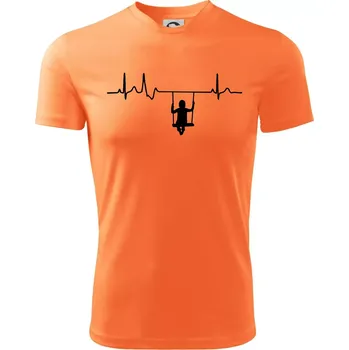 Chlapecké tričko EKG houpačka - Dětské triko sportovní (dresovina) - 146 cm/10 let ( Neon mandarine )