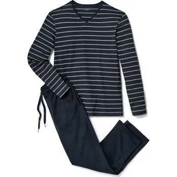 Dámské pyžamo 706635 - Tchibo - Pyžamová souprava - pro muže - vel. L 52/54 - barva: modrá/s proužky