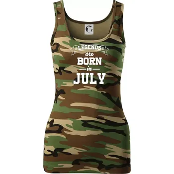 Legends are born in July - Dámské Maskáčové tílko - M ( Hnědý maskáč )