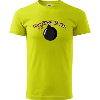 Dneska hlídá táta - Klasické pánské triko vyšší gramáže - 2XL ( Limetková )