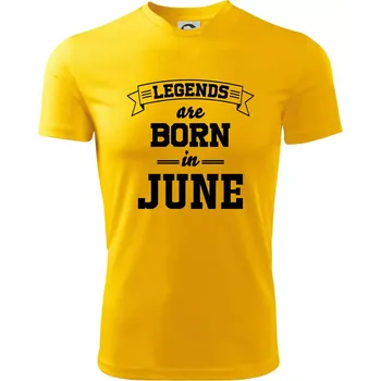 Chlapecké tričko Legends are born in June - Dětské triko sportovní (dresovina) - 158 cm/12 let ( Žlutá )