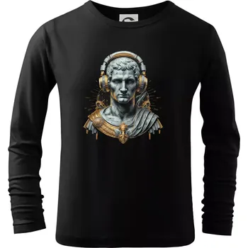 Chlapecké tričko Caesar DJ - Triko dětské Long Sleeve - 122 cm/6 let ( Černá )