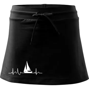 Dámská sukně EKG plachetnice - Sportovní sukně - two in one - XL ( Černá )