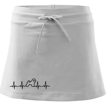 Dámská sukně Bišonek ekg - Sportovní sukně - two in one - XS ( Bílá )