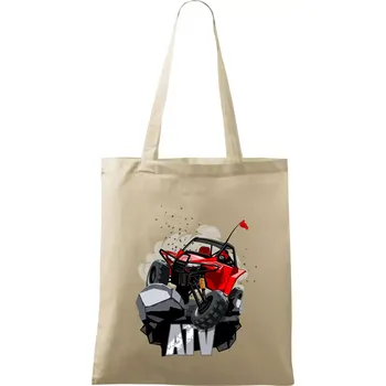 Nákupní taška ATV offroad buggy - Taška bavlněná - 42 x 38 cm ( Naturální )