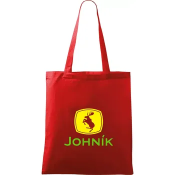 Nákupní taška Johník - Taška bavlněná - 42 x 38 cm ( Červená )