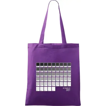 50 barevných odstínů šedi - Taška bavlněná - 42 x 38 cm ( Fialová )