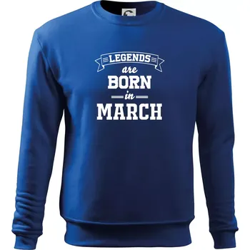 Legends are born in March - Mikina Essential dětská - 146 cm/10 let ( Královská modrá )