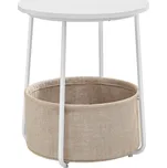 VASAGLE Odkládací stolek kulatý 45 x 50 cm bílý