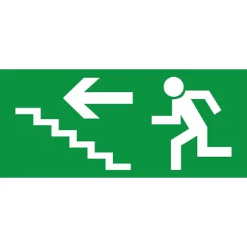 Fotoluminiscenční samolepka Únikové schodiště vlevo nahoru 210 x 100 mm VÝPRODEJ