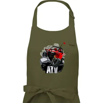 Kuchyňská zástěra ATV offroad buggy - Dámská zástěra na vaření - Univerzální velikost ( Khaki )