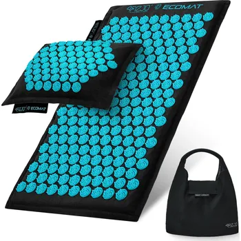 podložka na cvičení ECO akupresurní podložka s pohankovými slupkami a kokosem modrá