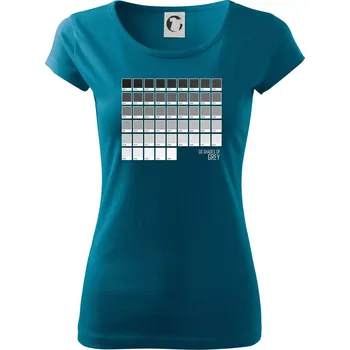 Dámské oblečení 50 barevných odstínů šedi - Dámské triko Pure - XL ( Petrolejová )