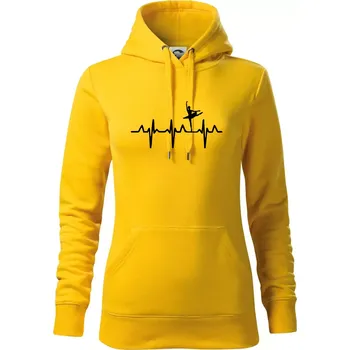 Dámská mikina EKG balet - Mikina dámská Cape s kapucí - XL ( Žlutá )