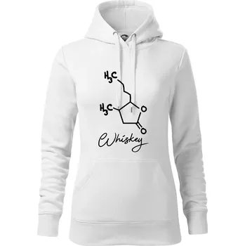 Dámská mikina Barová chemie - whiskey - Mikina dámská Cape s kapucí - XL ( Bílá )