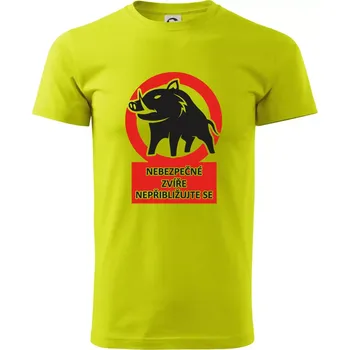 Pánské tričko Nebezpečné zvíře - Klasické pánské triko vyšší gramáže - 2XL ( Limetková )